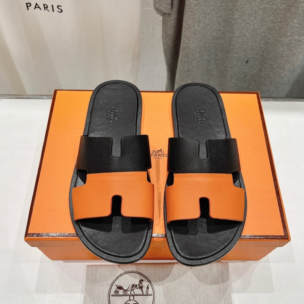 IZMIR SANDAL BLACK MIX ORANGE LAMBSKIN、mysite、Cacoeks
