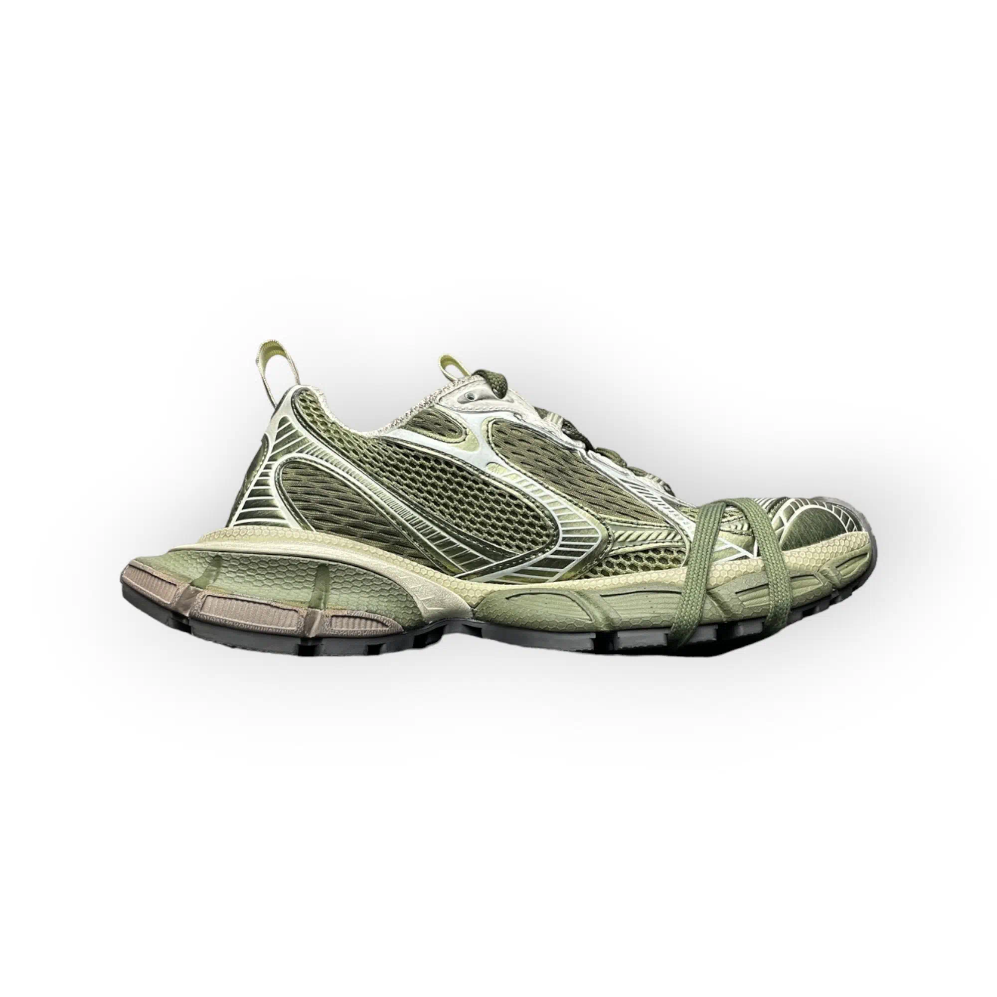 Balenciaga 3XL Sneaker in Dark Green and Light Beige、mysite、Cacoeks