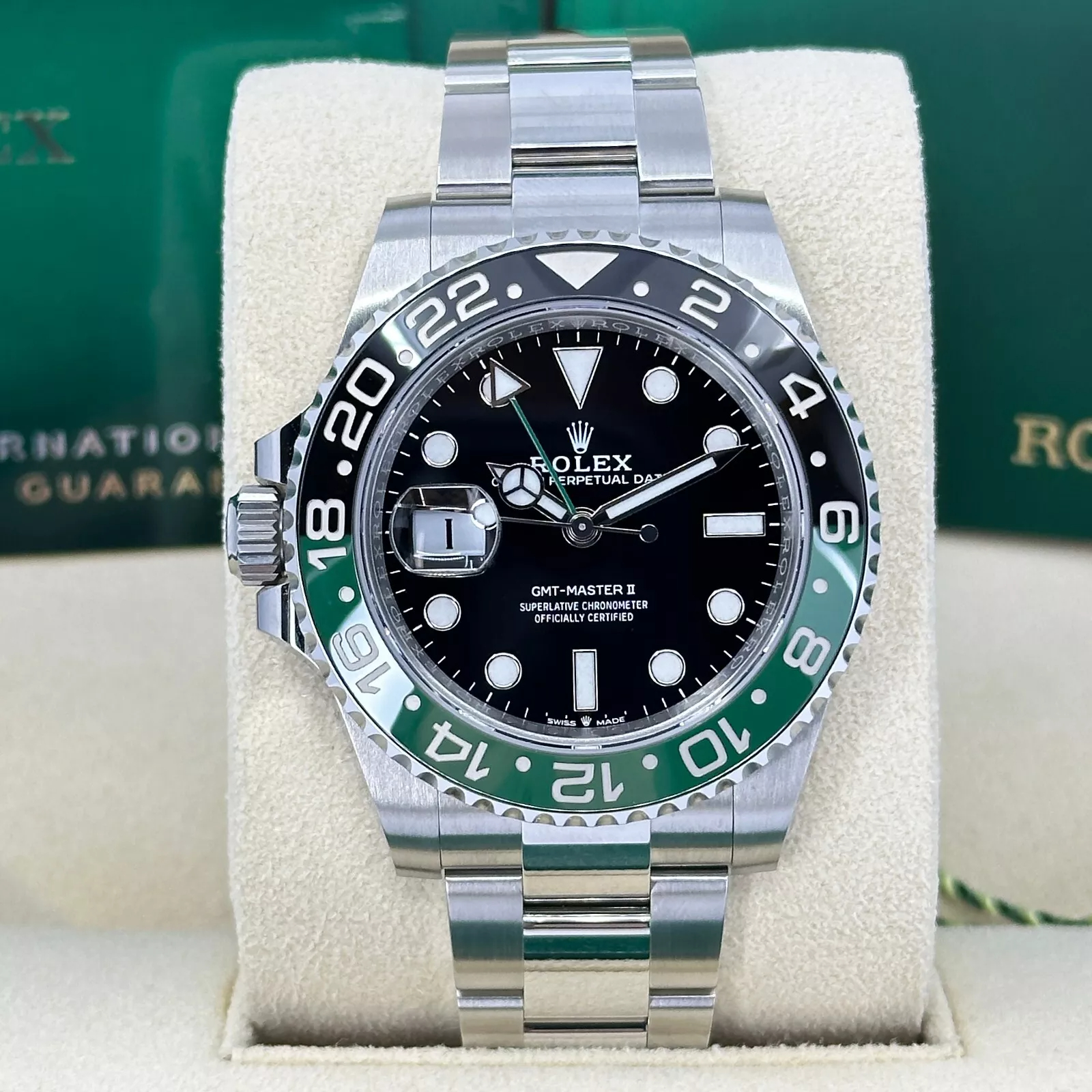 Rolex GMT Master II Sprite SuperClone Swiss Replica Watch Ref M126729VTNR 3285 Swiss Movement
