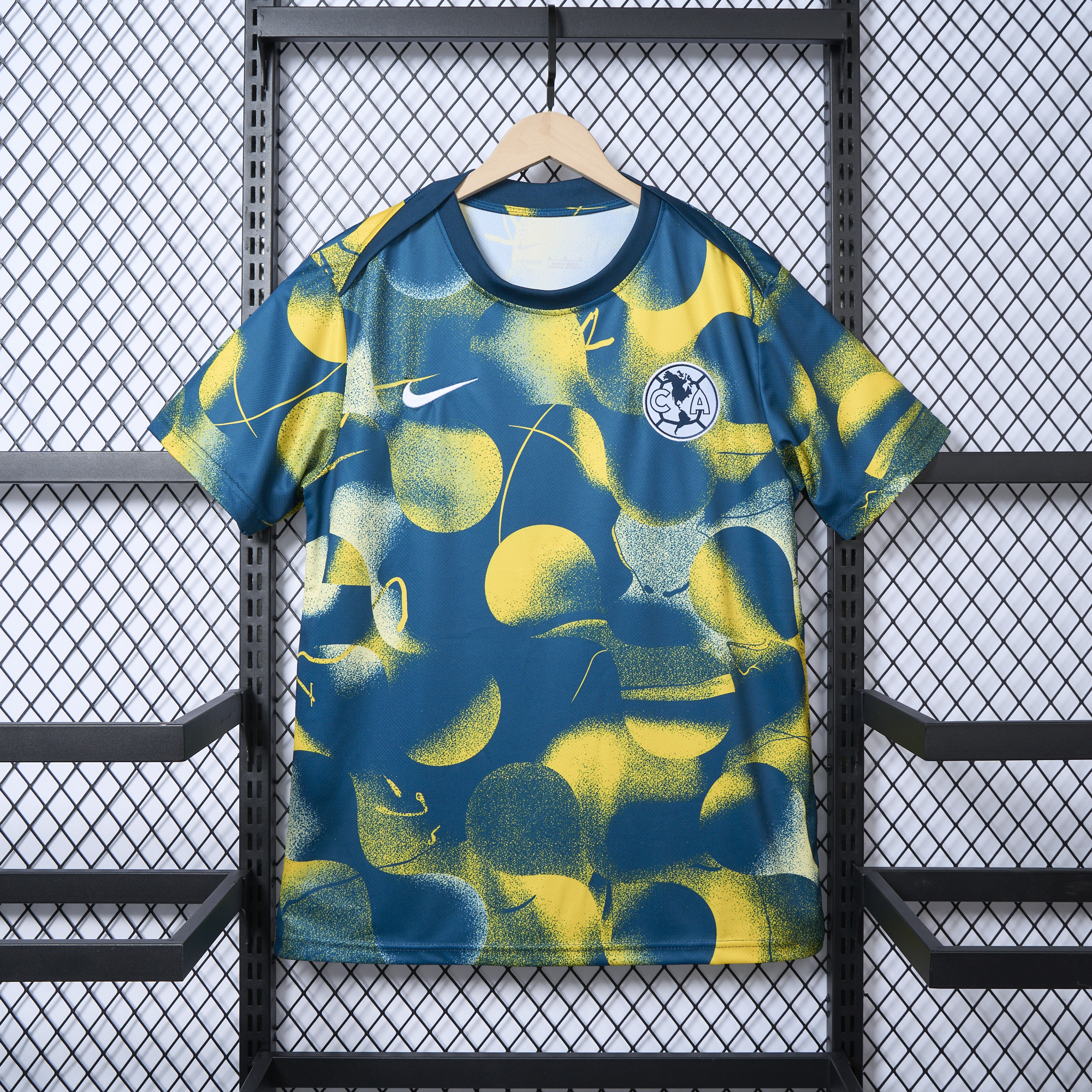 ManixJersey.com | Club América 24-25 Yellow Pre-match Training Jersey - Fans Version -Customize Name, Number and Patch | Worldwide Shipping