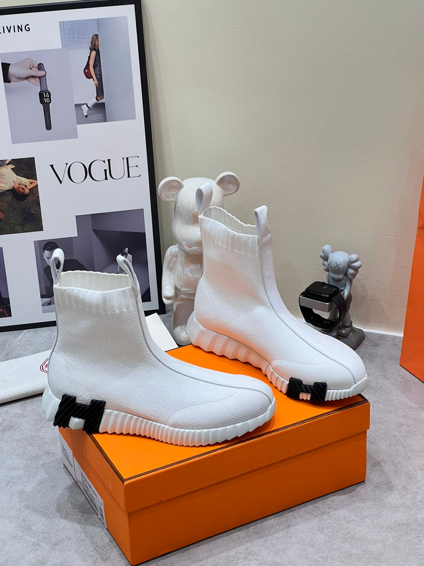 H FUN CLASSIC SNEAKER STYLISH WHITE FABRIC、mysite、Cacoeks