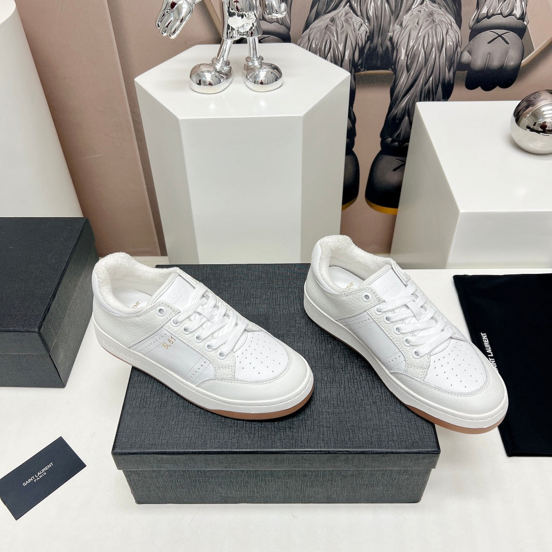SL/61 SNEAKERS IN WHITE CALFSKIN、mysite、Cacoeks