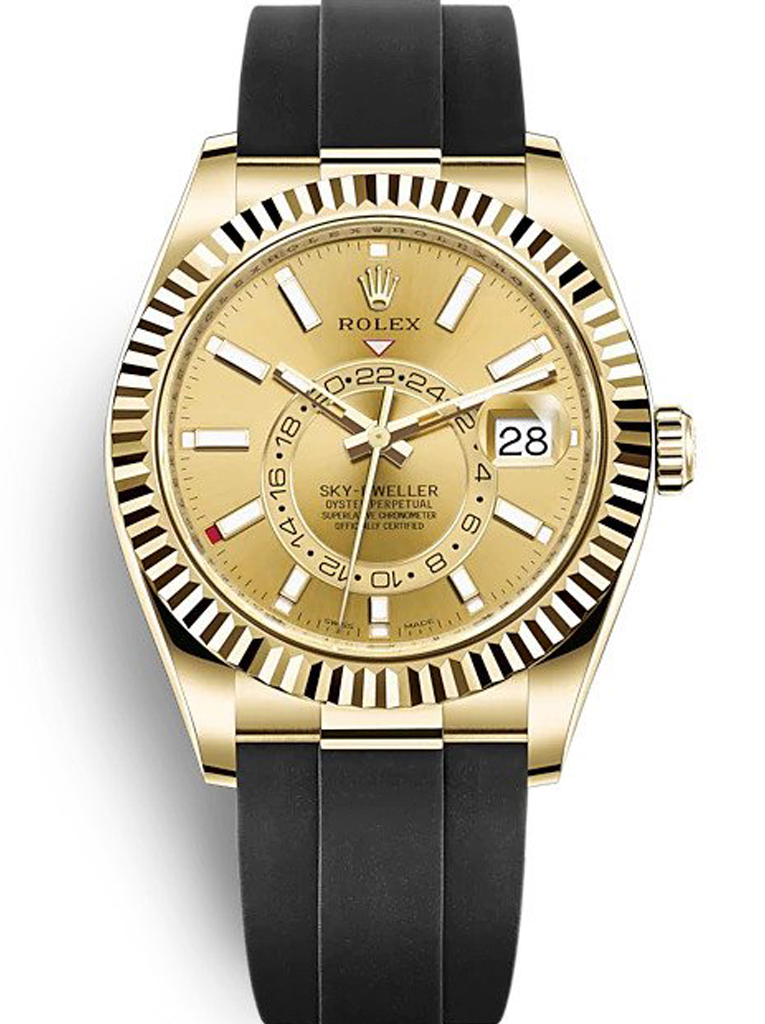 Replica Rolex Sky-Dweller 42mm Champagne Dial 326238-fasswatch