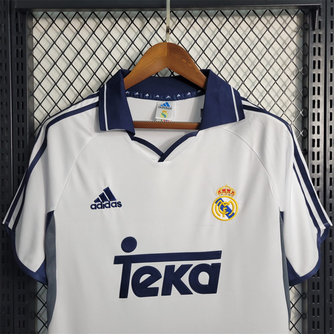 JerseysGala.com | Retro Real Madrid 00-01 Home Stadium Jersey -Customize Name, Number and Patch | Worldwide Shipping