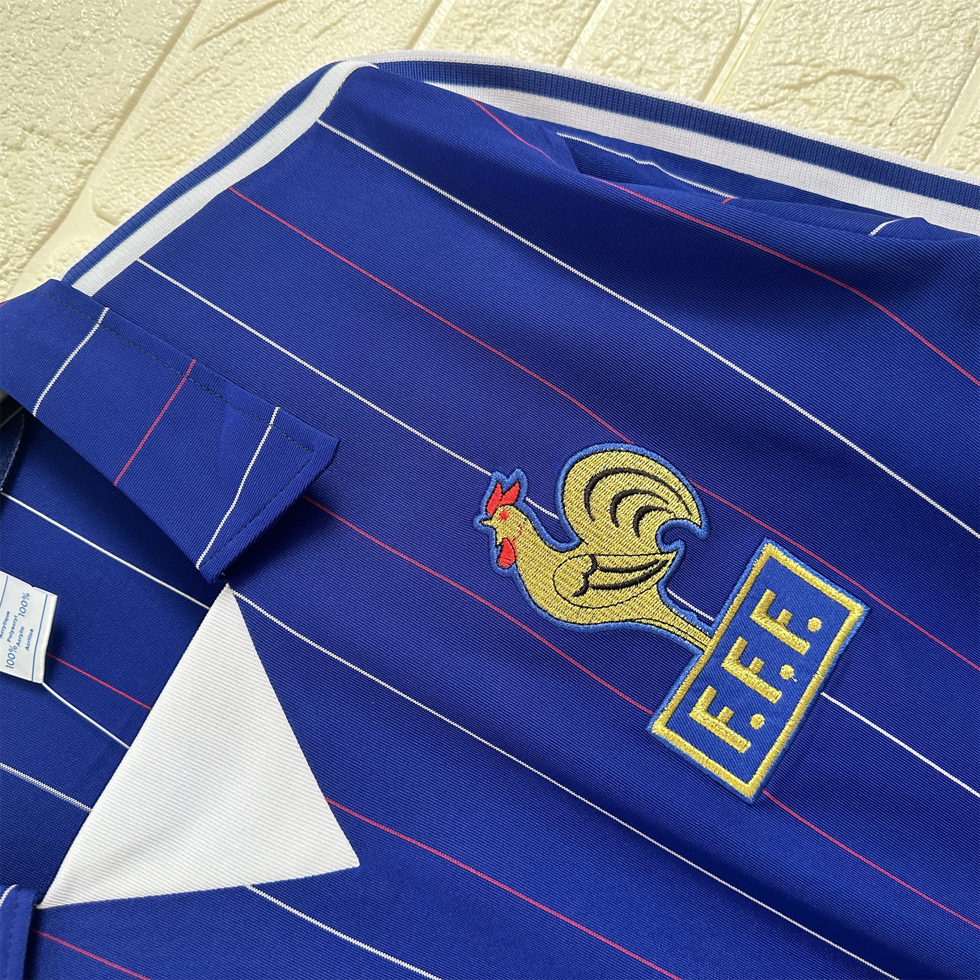 Higojerseys-Retro France 1980-82 Home Long Sleeve Jersey