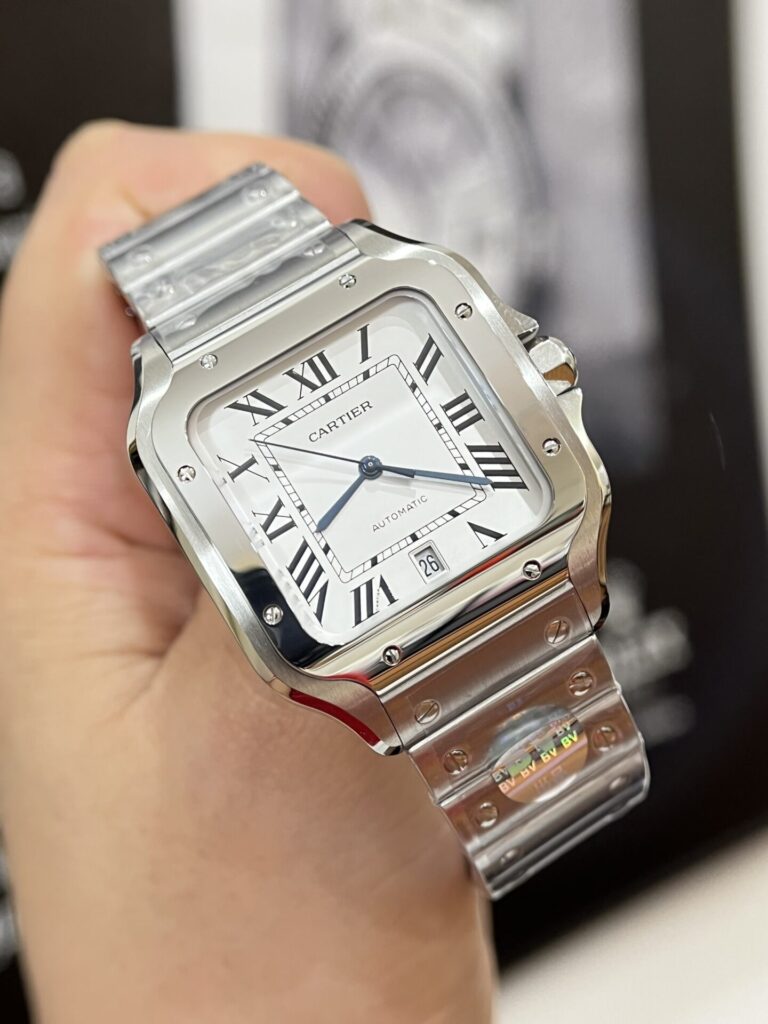 Đồng Hồ Cartier Santos WSSA0018 Replica 11 Màu Trắng 39 (6)