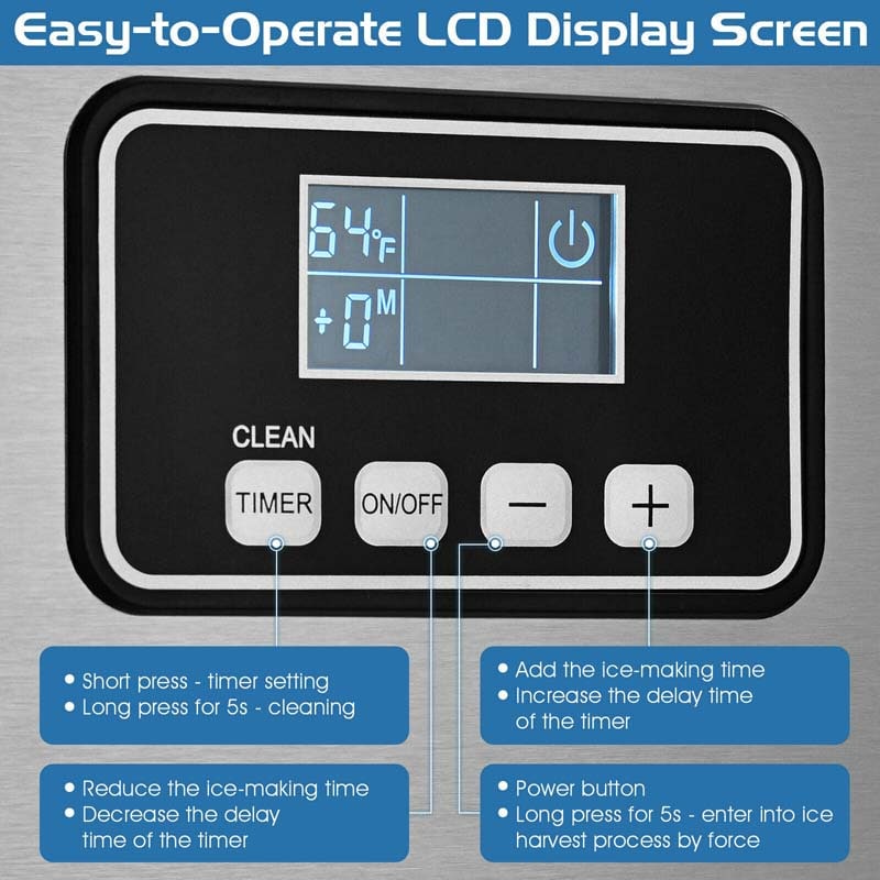 Eletriclife 353LBS/24H Split Commercial Ice Maker with 198 LBS Storage Bin