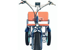 EVRYjourney 750W Electric Tricycle Rickshaw with classic navy alloy frame offering easy access.
