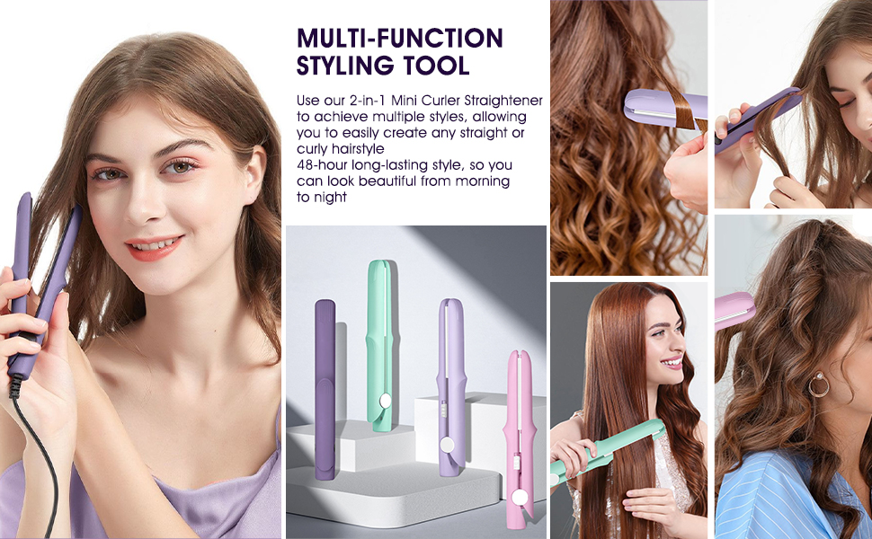 mini dual purpose curling iron, mini curling iron for short hair, curling iron for short hair