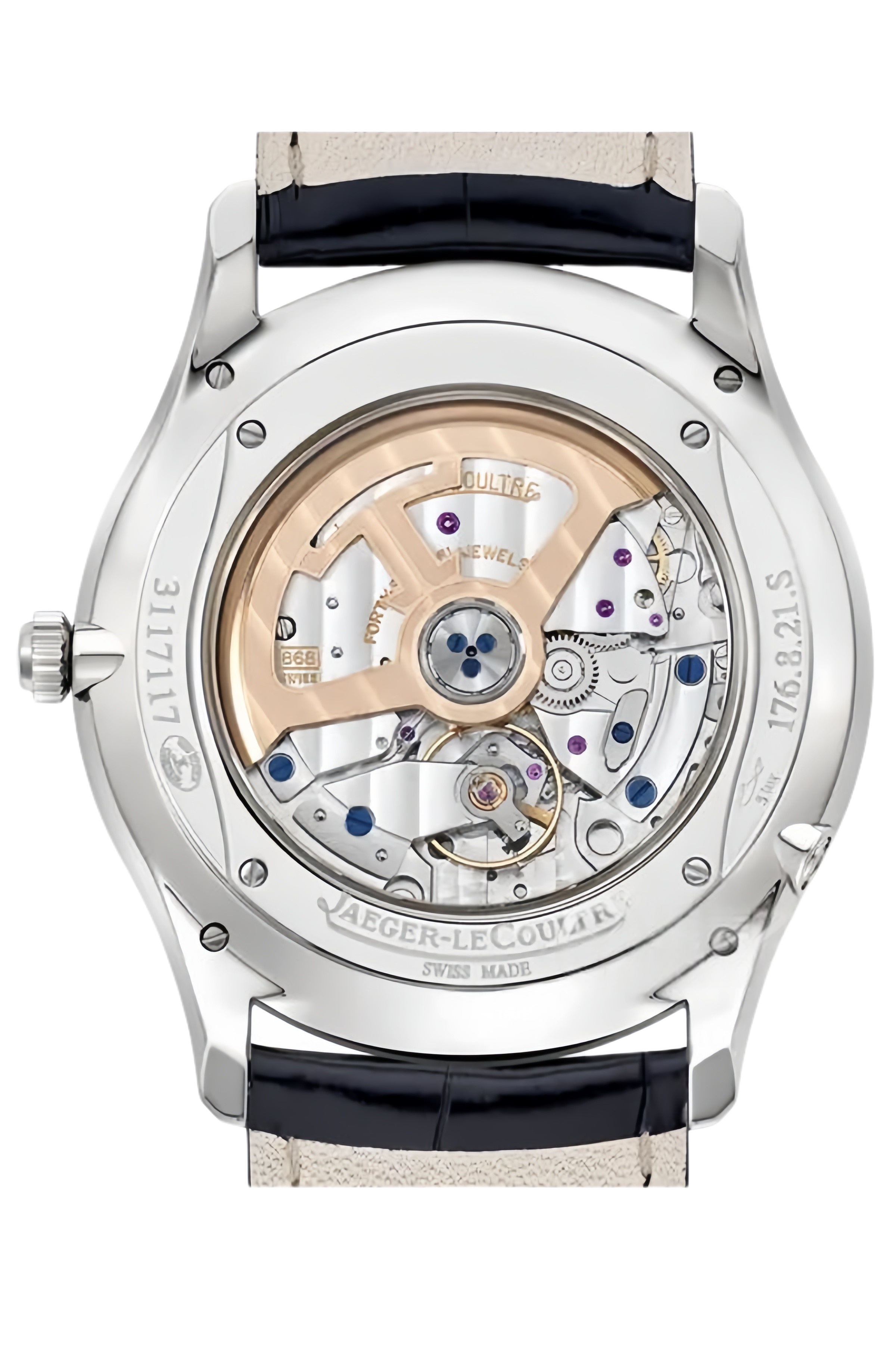 Jaeger-LeCoultre Master Ultra Thin Moon Ref. Q1308470 Super Clone Watch – Silver Dial Stainless Steel Case Black Leather Strap Fake Replica