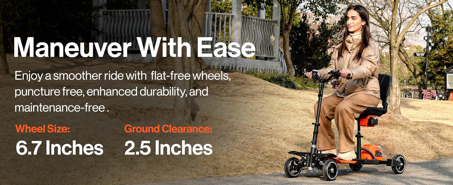 SuperHandy GUT164 B0CR6W4N5X 4 Wheel Folding Scooter
