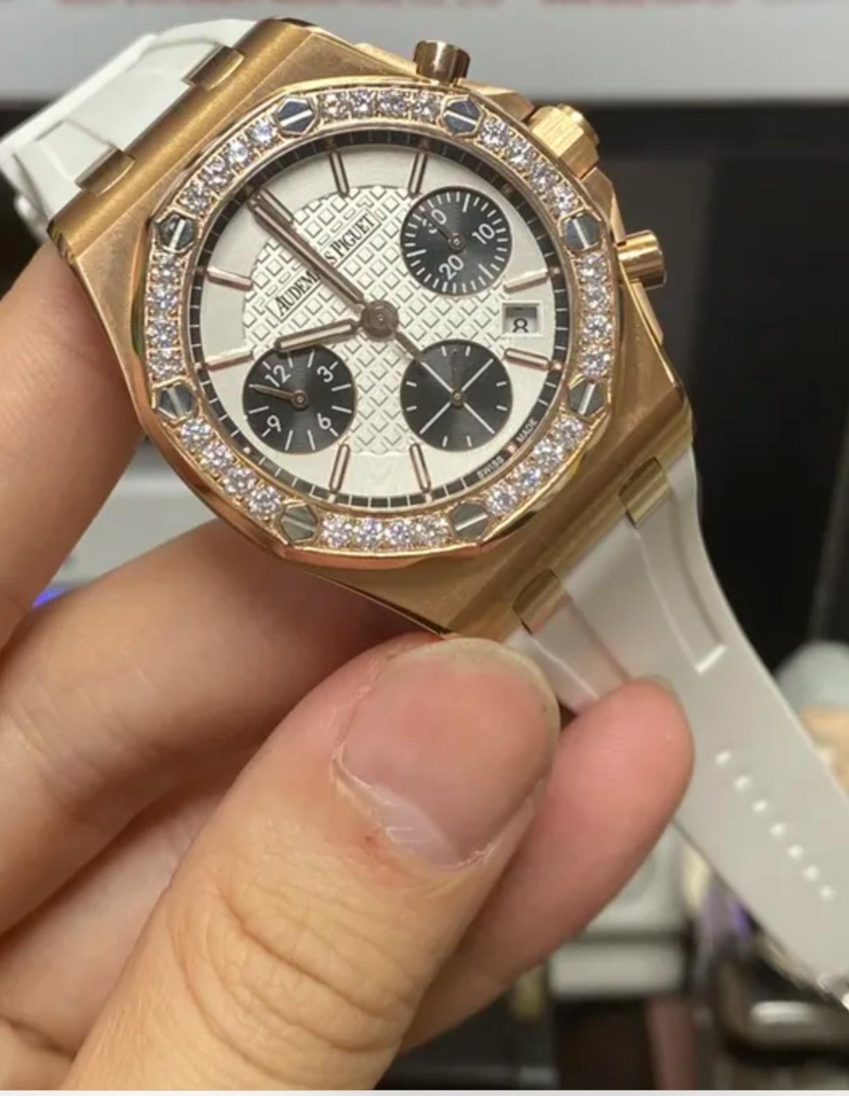 Audemars Piguet Royal Oak Offshore Lady 26231OR 37mm RG Diamond Bezel MINT 2018-fasswatch