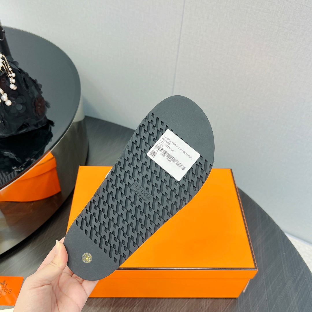 CHYPRE SANDAL WHITE MIX BLACK CALFSKIN STYLIZED、mysite、Cacoeks