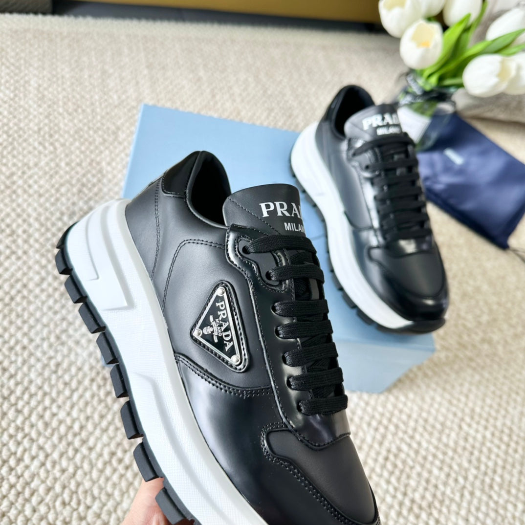 PRA BLACK THICK SOLE SNEAKER BLACK CALFSKIN、mysite、Cacoeks