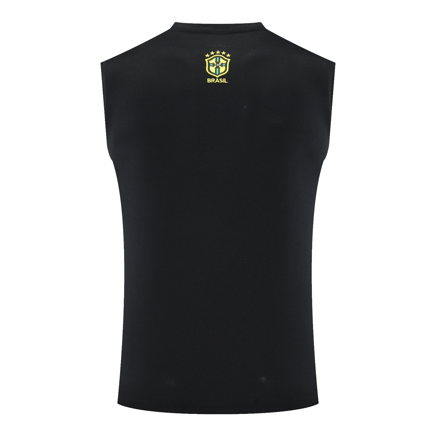 UltraTrikot-Brazil 25-26 Yellow Jesus Statue Vest Training Set - Yellow Vest & Black Shorts