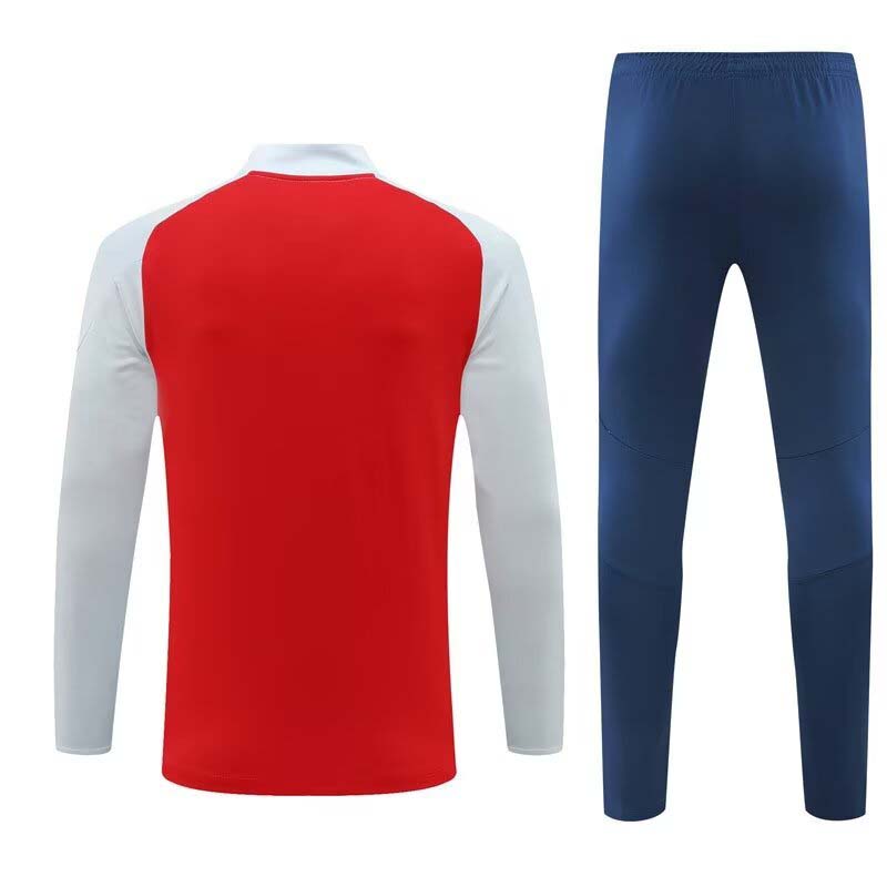 2024/2025 Arsenal Half-Pull Training Suit Red and White Football Shirt 1:1 Thai Quality Set:football jersey mysite: unitedjerseyfootball 邓江浪:football