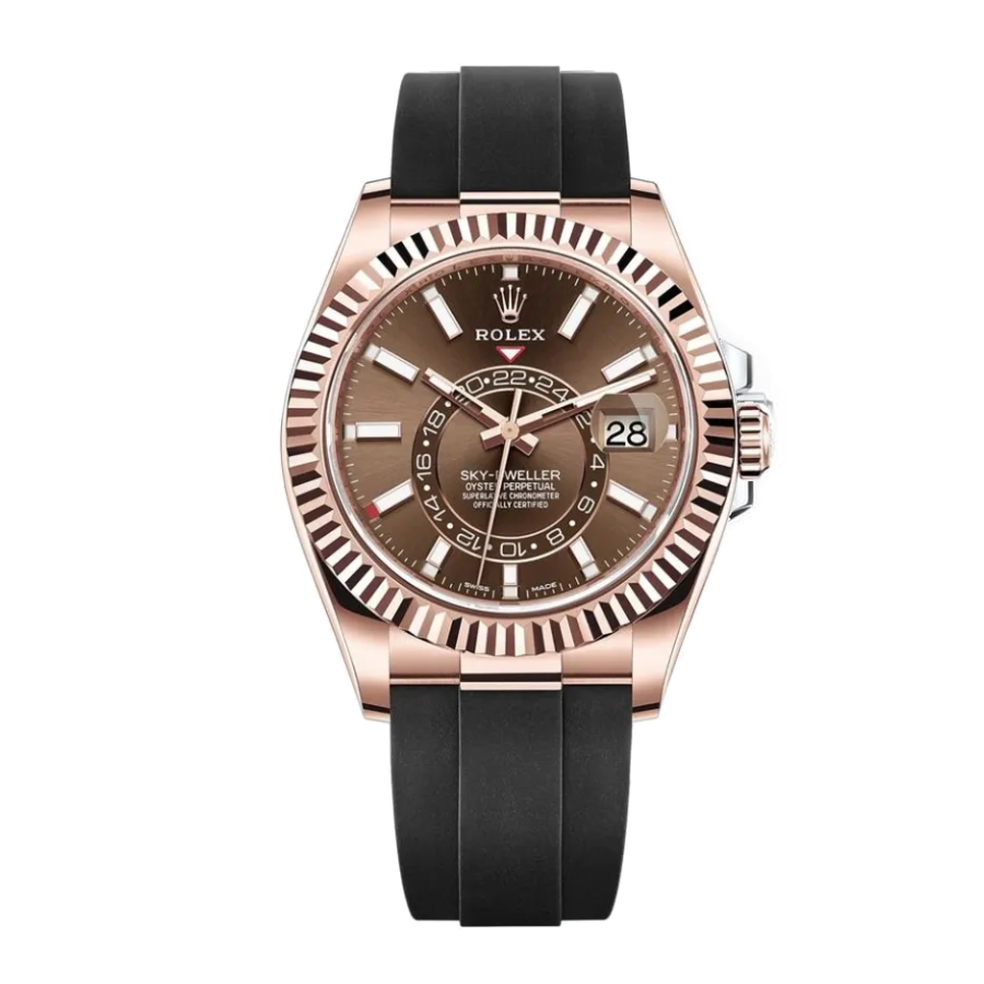 rolex sky dweller chocolate replica 1