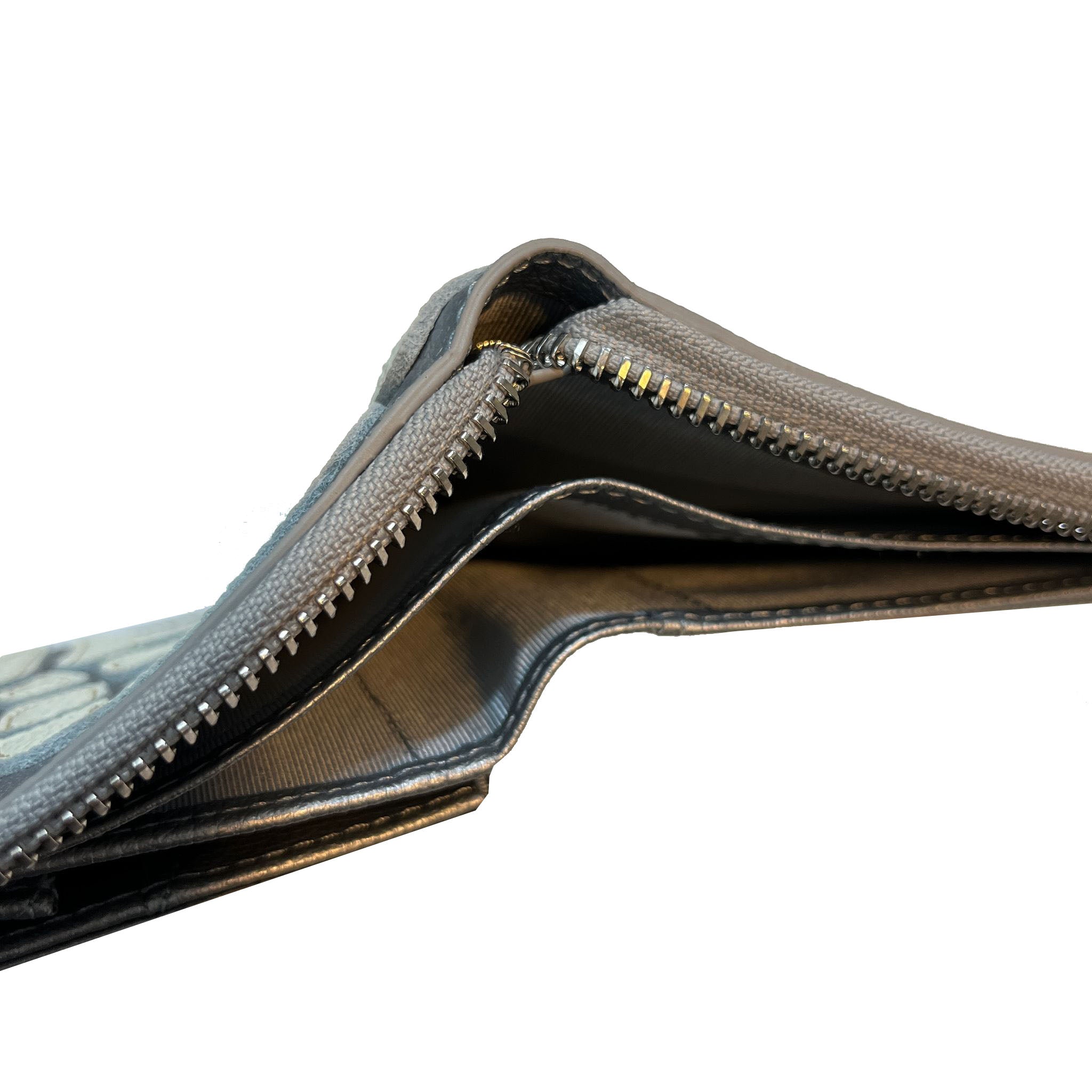 KAPITAL THUMBS UP BONE HAND ZIP WALLET  K2503XG523   Silver 