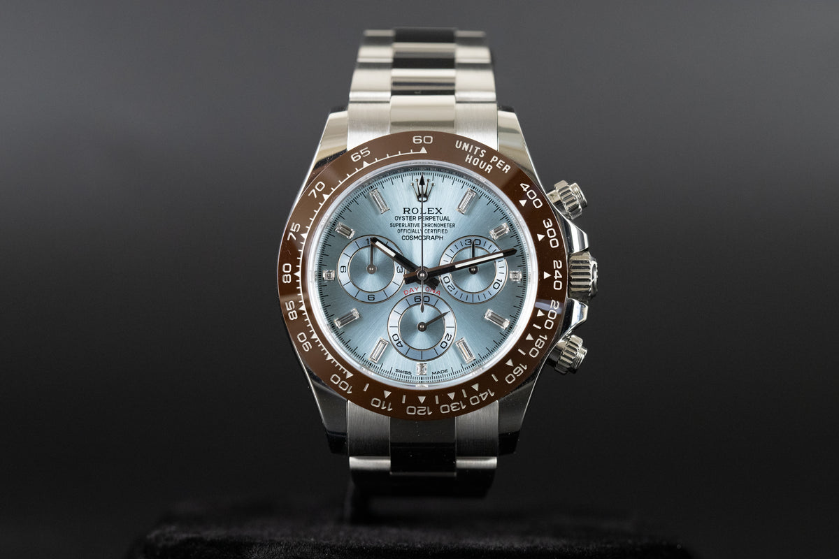 劳力士<br>116506 Daytona 白金陶瓷长方形钻石表盘