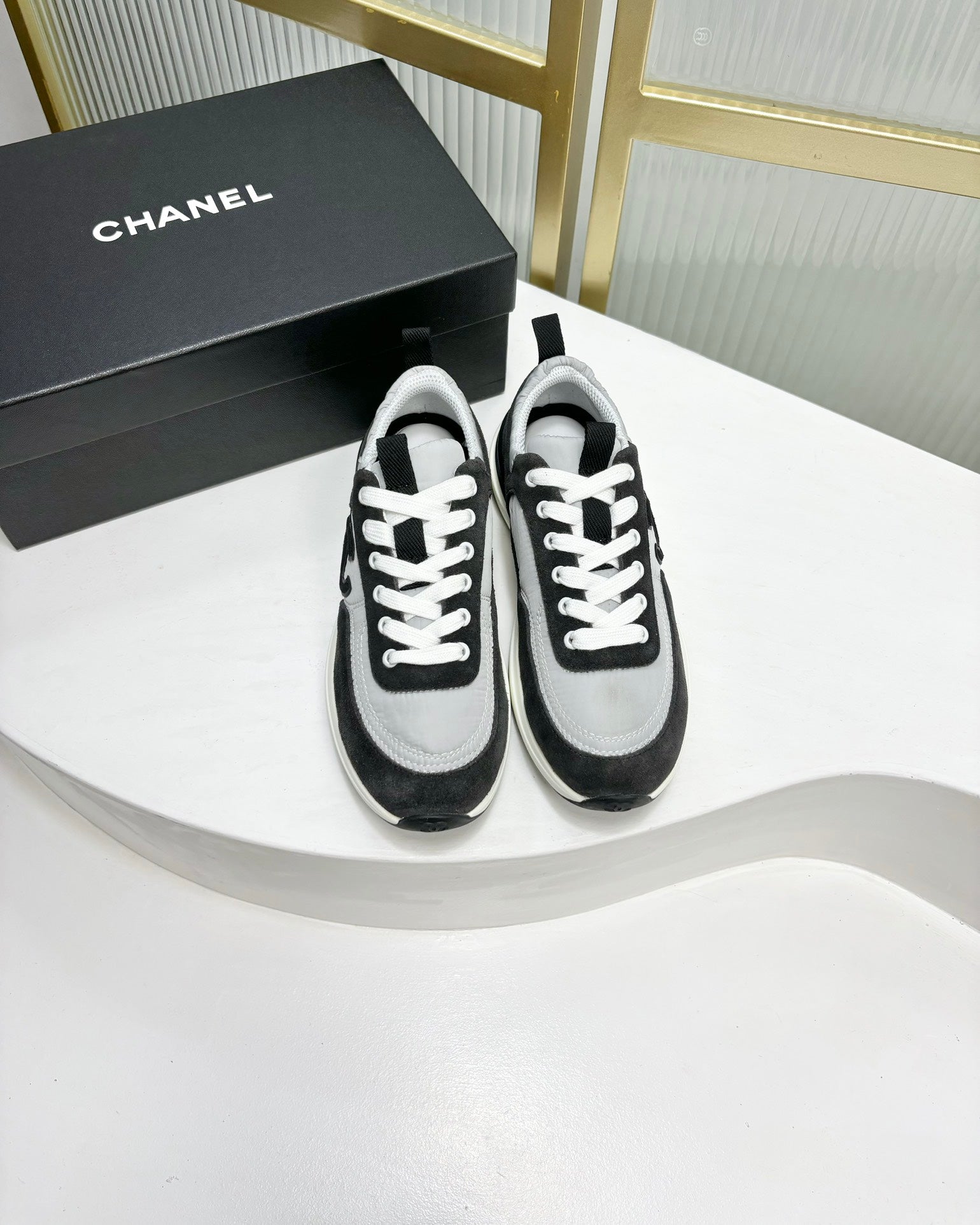 SNEAKER IN BLACK MIX GREY SUEDE、mysite、Cacoeks