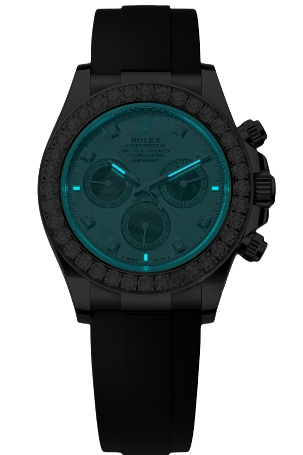 RolexCosmograph Daytona Oyster, 40 mm, white gold and diamonds Super Clone Swiss Watch Ref M126589RBR-0001 4131 Swiss Movement