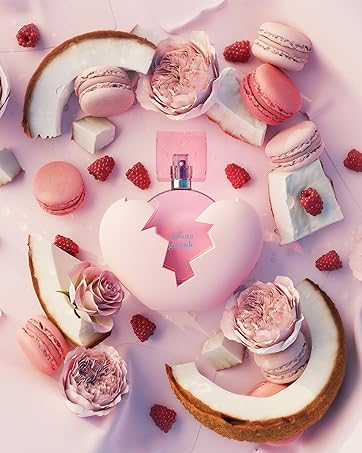 thank u next ariana grande fragrance perfume coconut macaron raspberry musk pear rose petals sugar