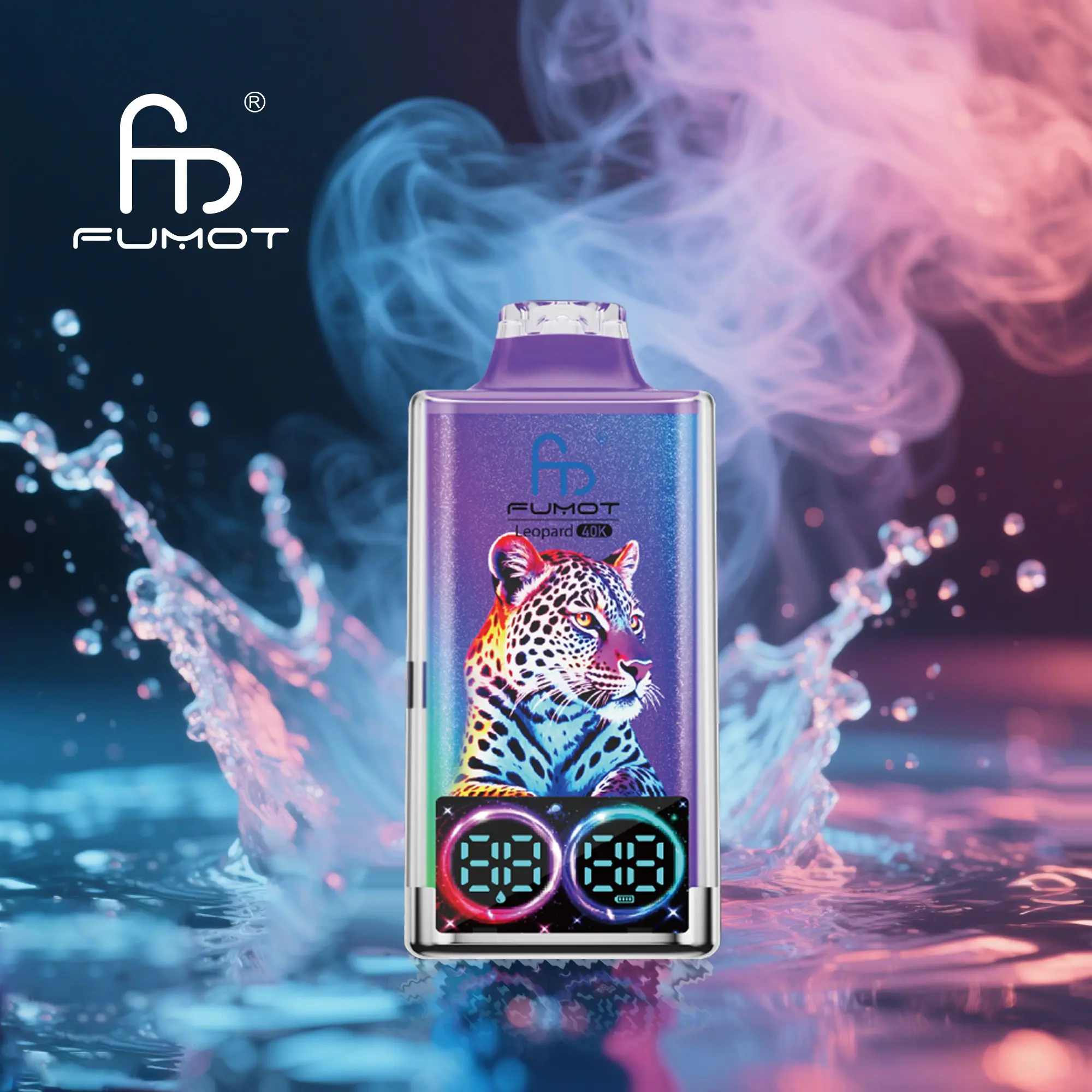  Fumot Leopard 40000 40K Puffs Original Edition Dual Mesh LCD Display Disposable Vapevpae005 vapeing vape