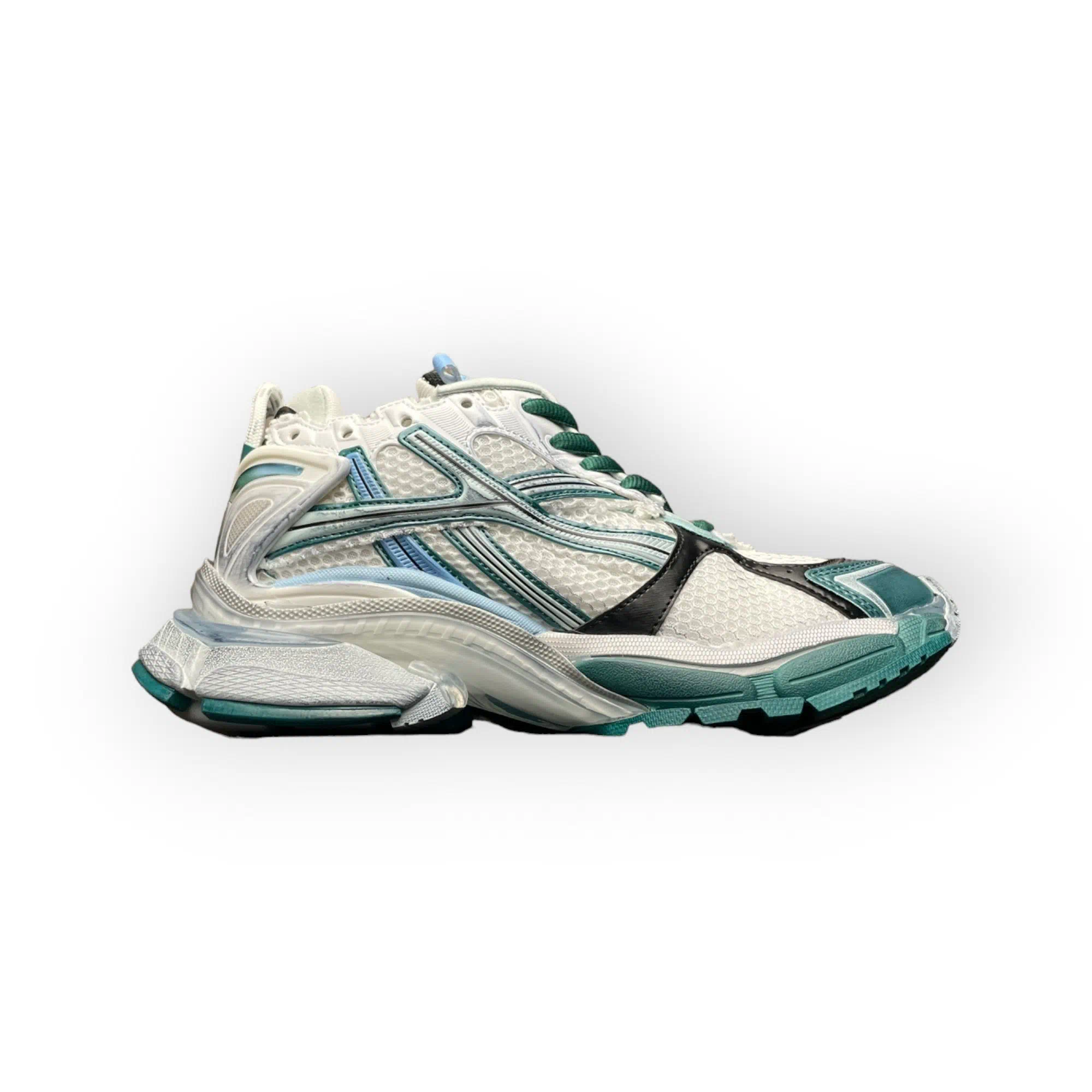 Balenciaga Runner Sneaker in White Green Blue、mysite、Cacoeks