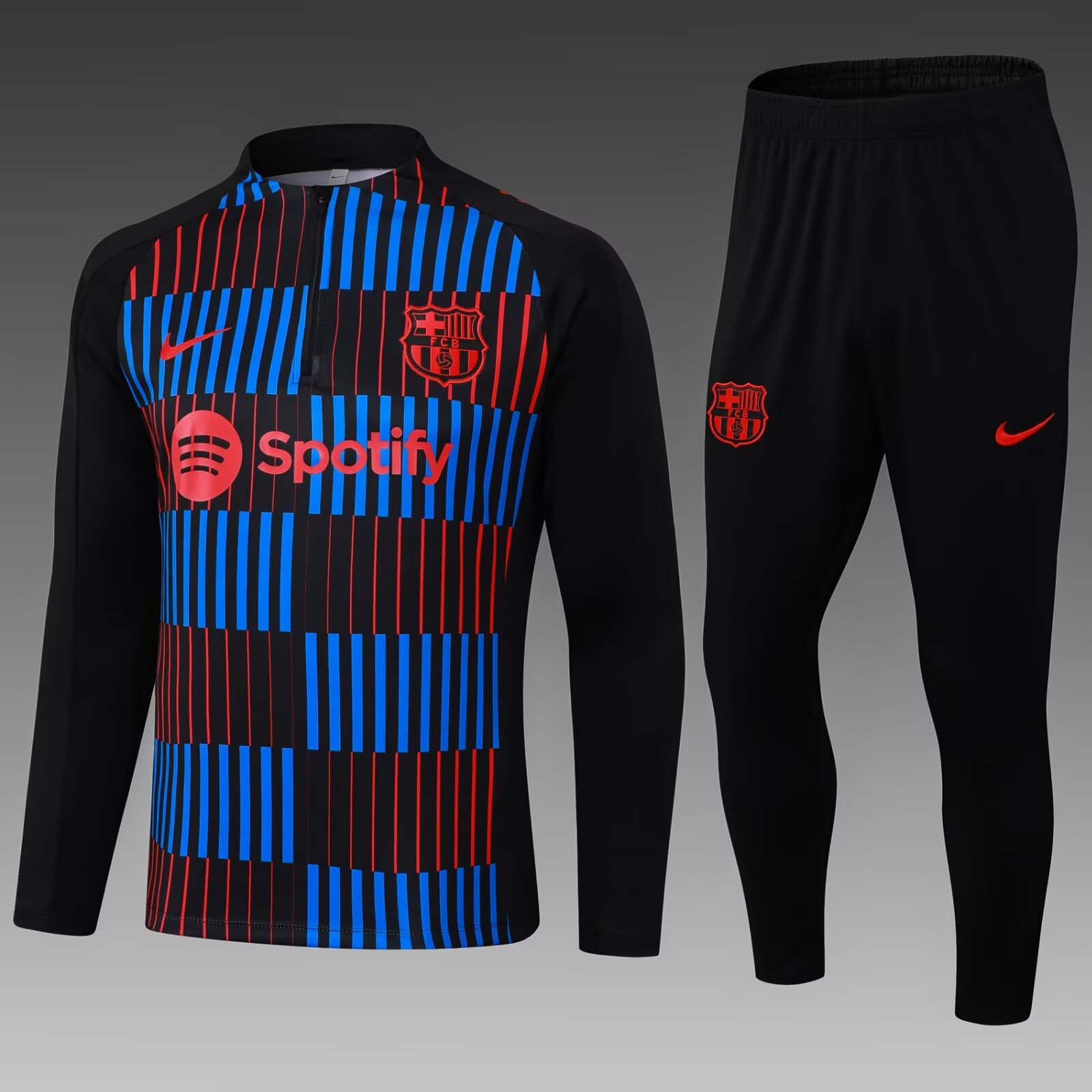 2024/2025 Barcelona Half-Pull Training Suit Red and blue Jersey Set:football jersey mysite: unitedjerseyfootball 邓江浪:football