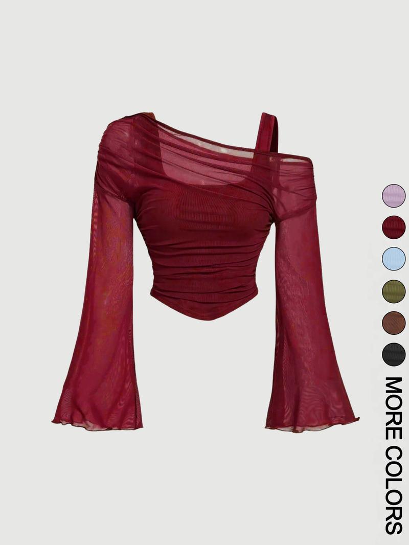 Valentine's Day Women's Drop Shoulder Slim Fit Casual T-Shirt, Fashionable Comfortable Autumn Top, Stylish Ladies' Clothing for Daily Wear