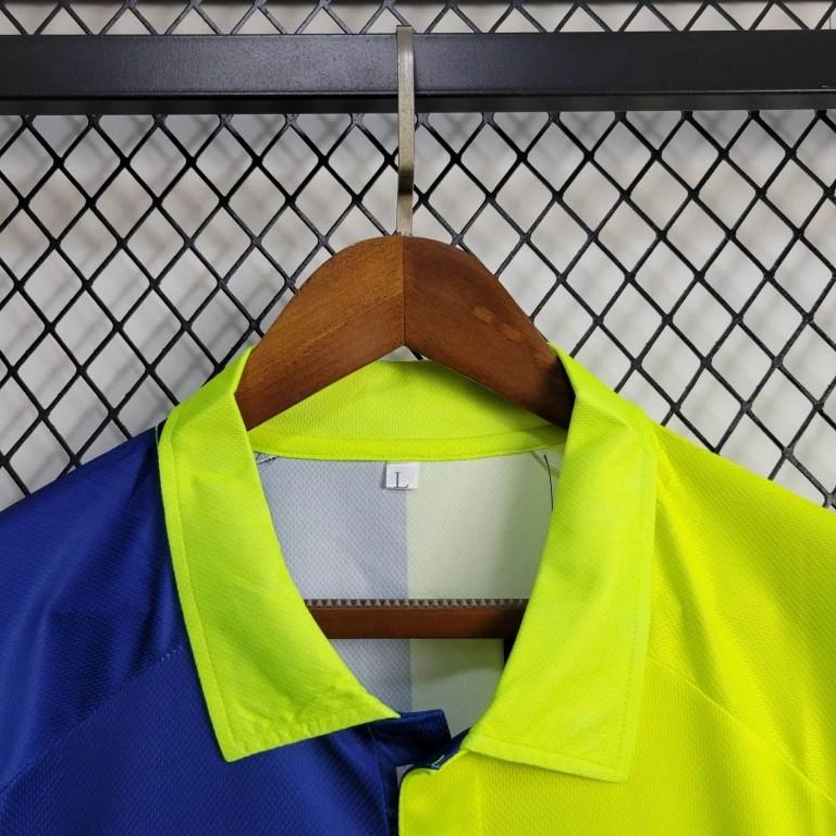 Higojerseys-Retro Mexico 1998 World Cup Goalkeeper Green Blue Jersey