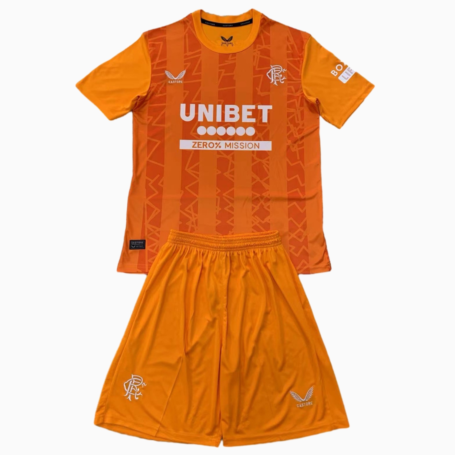 ManixJersey.com | Glasgow Rangers 24-25 Orange Goalkeeper Men's Adult Jersey Set - Fans Version -Customize Name, Number and Patch | Worldwide Shipping