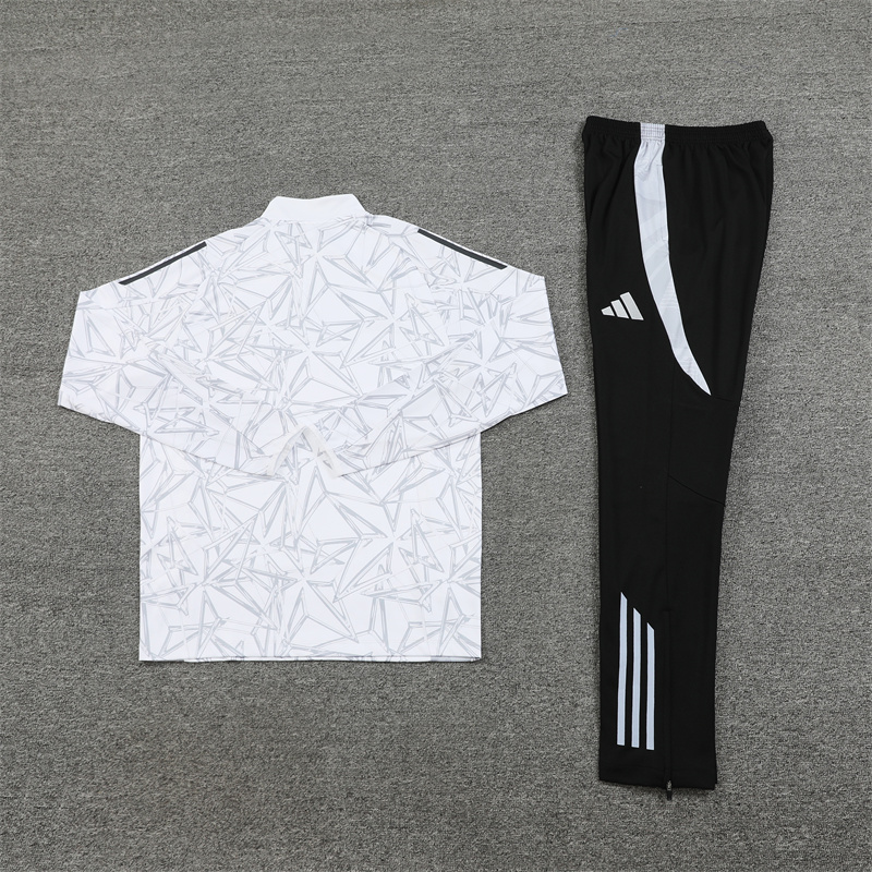 JerseysGala.com | Real Madrid 24-25 Long Sleeve Training Set - White Camouflage -Customize Name, Number and Patch | Worldwide Shipping