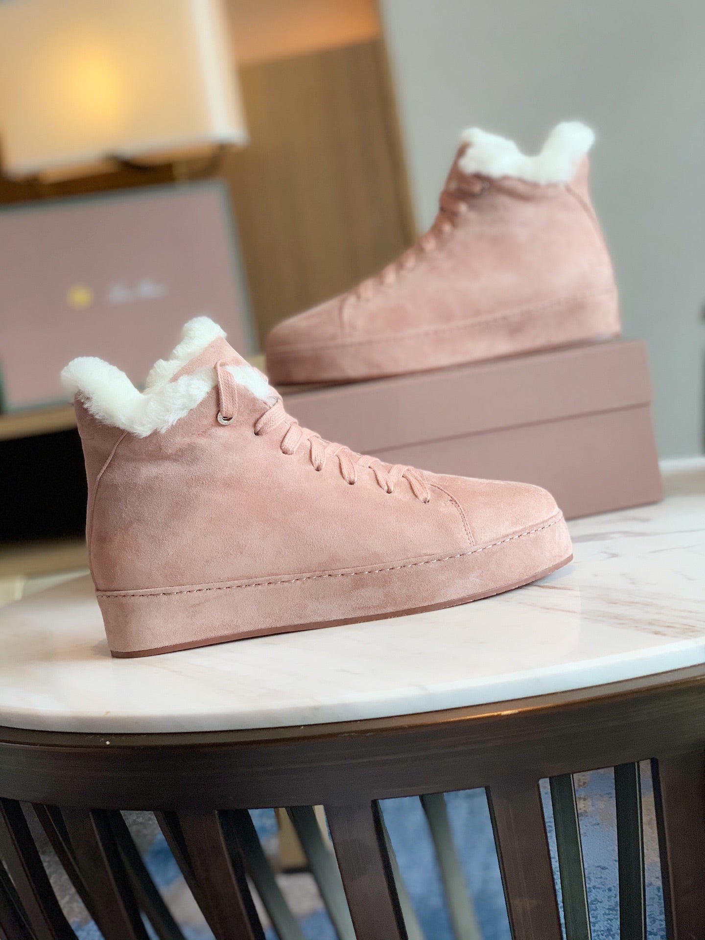 LP WINTER NUAGES HIGH SNEAKERS LIGHT PINK LAMBSKIN、mysite、Cacoeks