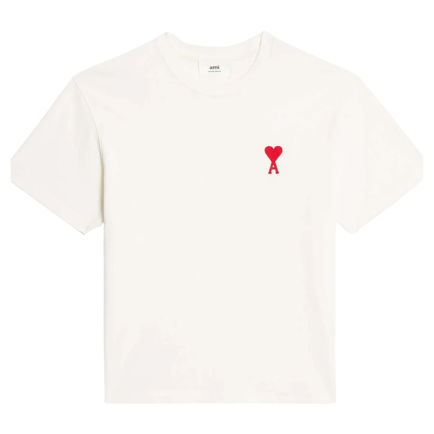 Ami De Coeur Embroidered Heavy Organic Cotton T-Shirt ‘Natural White’、mysite、Cacoeks