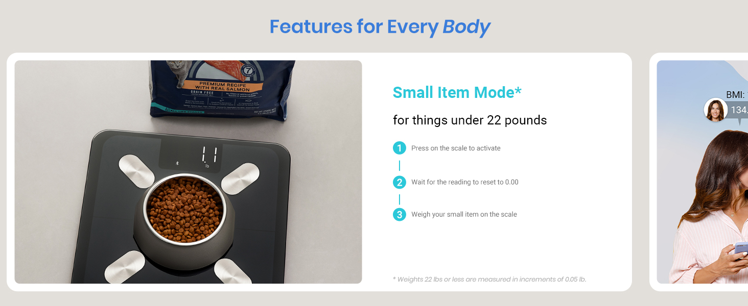 small item mode for things under 22 pounds