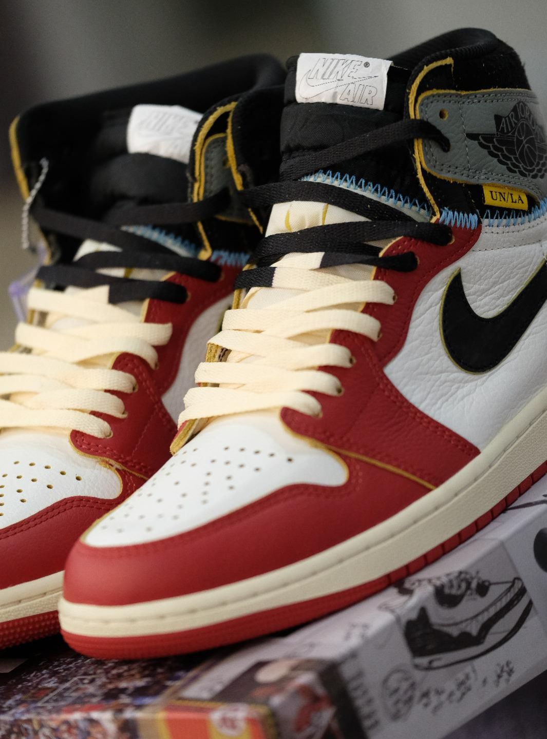 Air Jordan 1 Retro High OG SP Union LA Chicago Shadow、JORDAN、Cacoeks