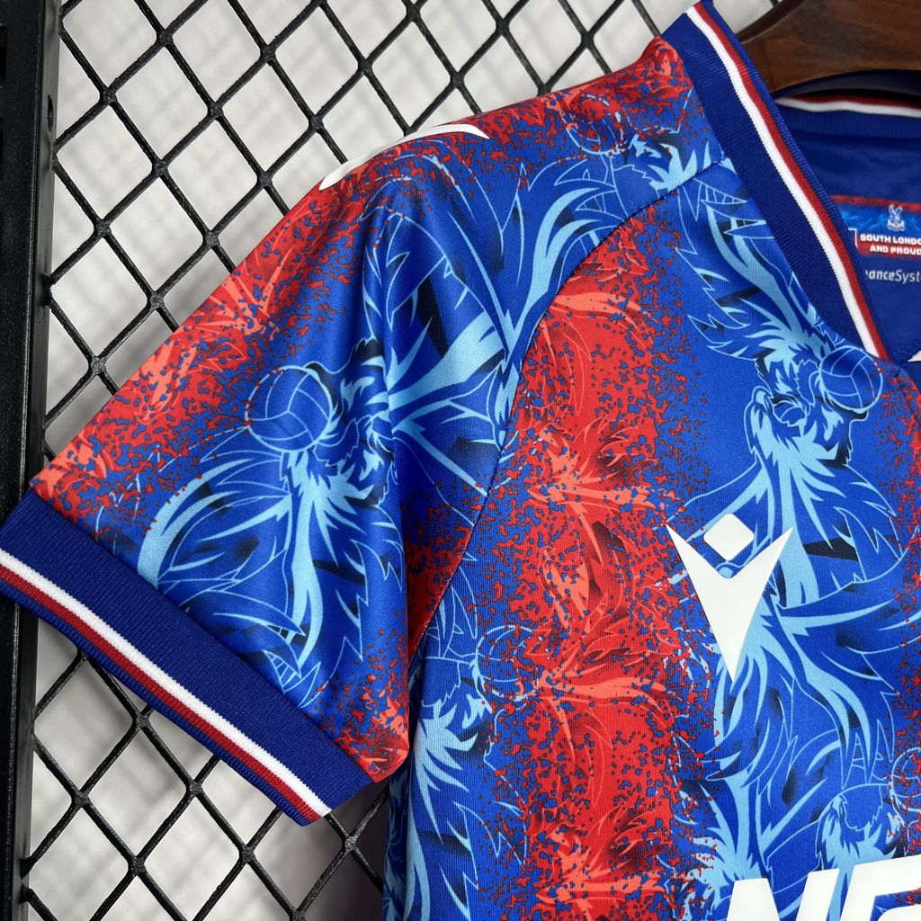 Higojerseys-Crystal Palace 24-25 Home Stadium Kids Kit