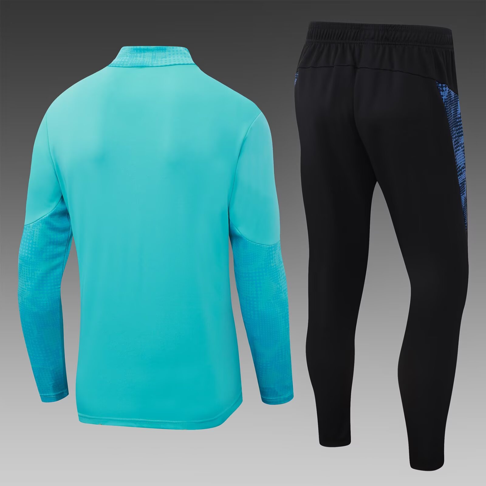 2025/2026 Olympique de Marseille Half-Pull Training Suit Lake Blue Football Jersey Set:football jersey mysite: unitedjerseyfootball 邓江浪:football