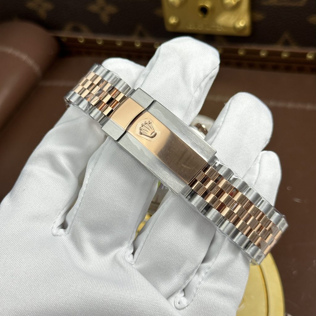 Đồng Hồ Rolex DateJust Chế Tác 11 Mặt Nâu Họa Tiết Vi Tinh Dây Jubilee Xưởng AR 36mm (2)