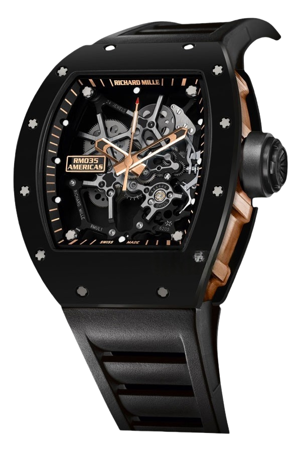 Richard Mille RM 035 Gold & Ceramic Super Clone Watch – Luxury Sport Fake RM Replica