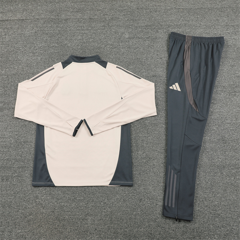 ManixJersey.com | Real Madrid 24-25 Kids Long Sleeve Training Set - Apricot -Customize Name, Number and Patch | Worldwide Shipping