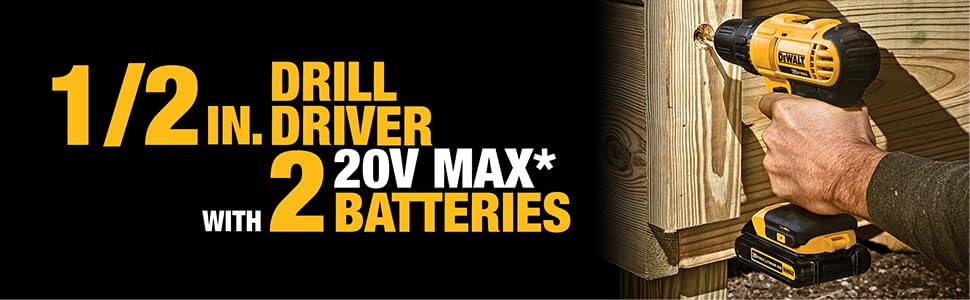 Drill Driver with 2 20V MAX batteries