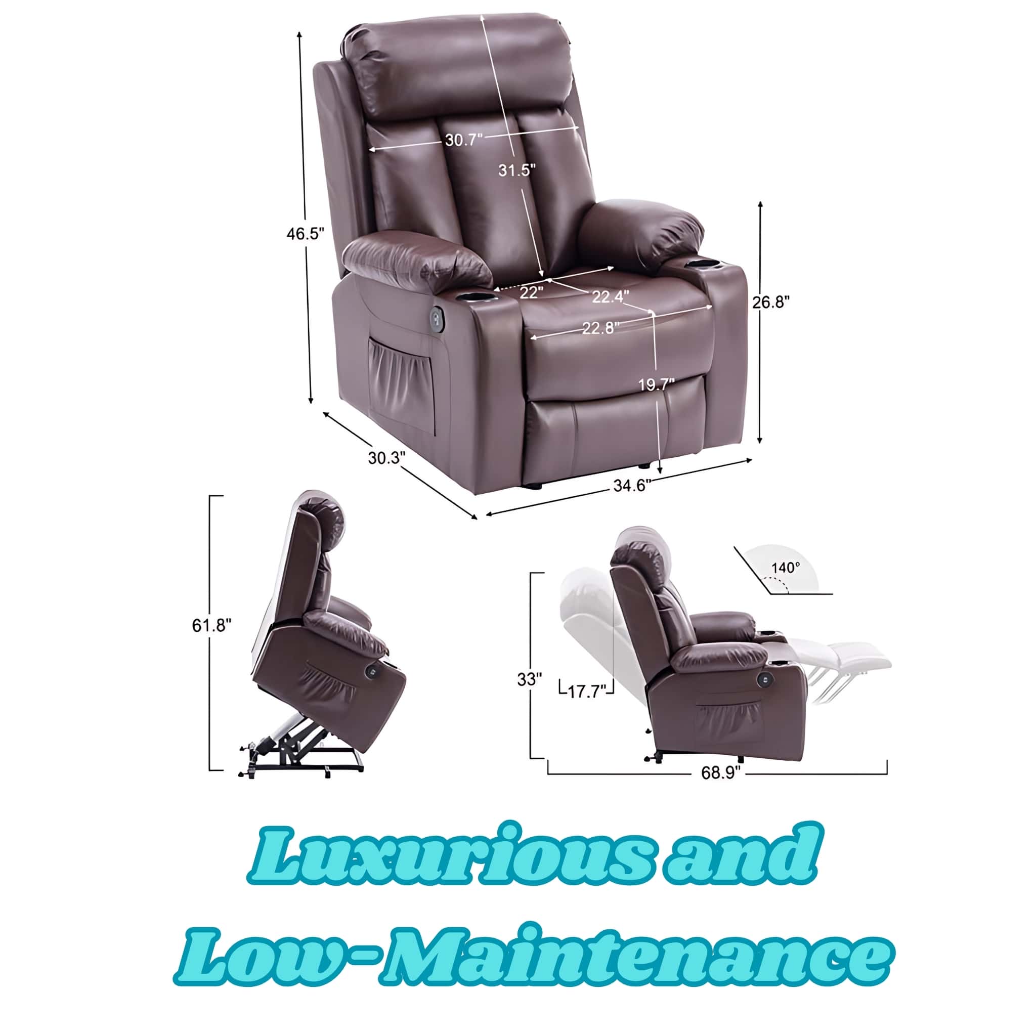 MCombo 7406 Power Lift Recliner: Luxurious and Low-Maintenance