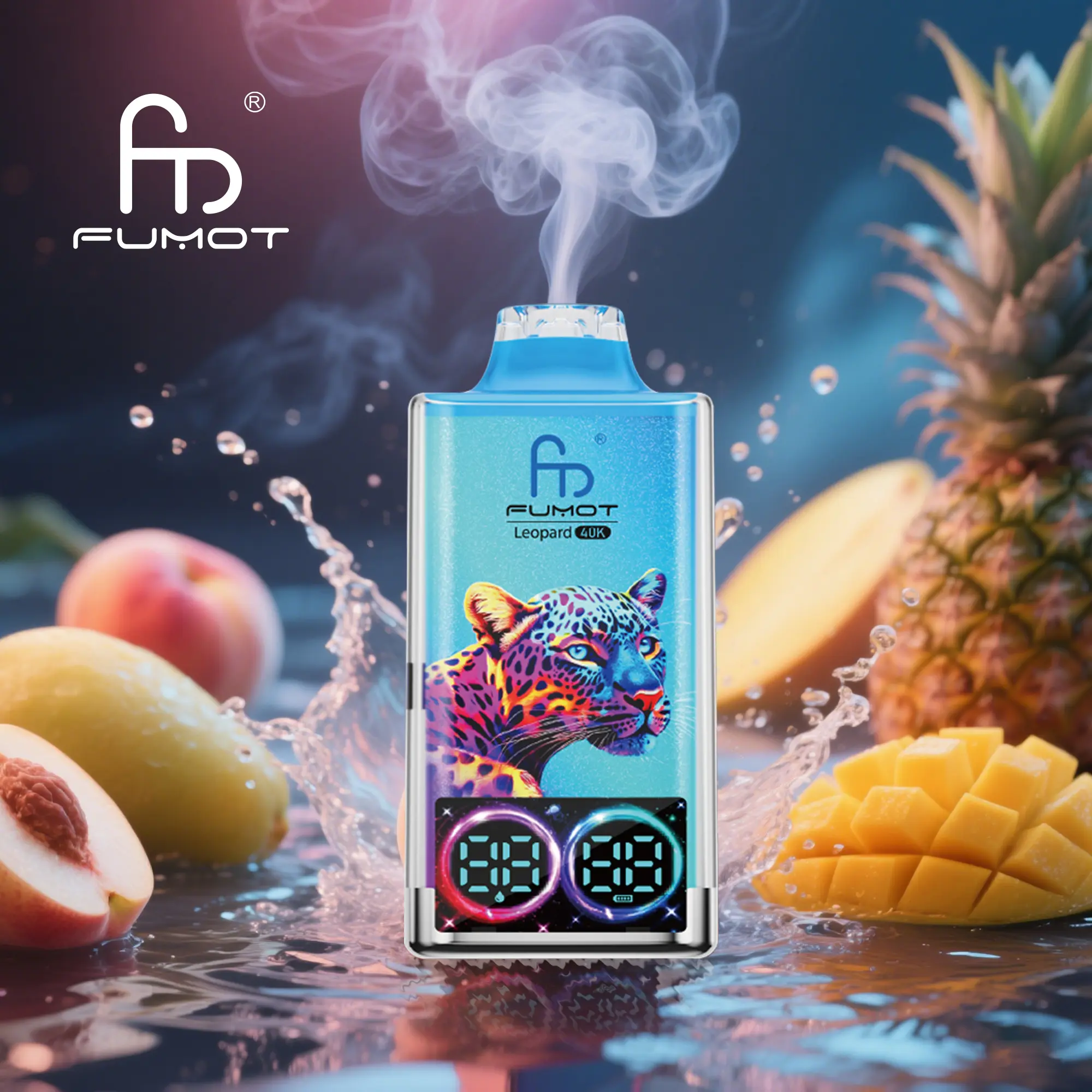  Fumot Leopard 40000 40K Puffs Original Edition Dual Mesh LCD Display Disposable Vapevpae005 vapeing vape