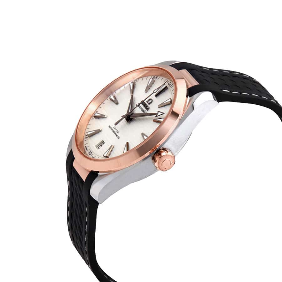 omega seamaster aqua terra gold steel 220 22 41 21 02 001 silver dial 3