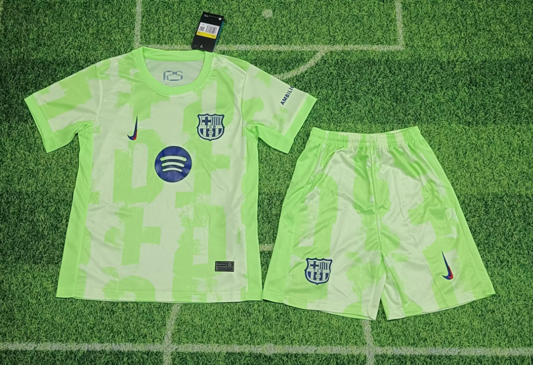 24/25 Barcelona Third Away Football Shirt Kids Size Suit(New sponsor)-mysite Custom Football Kit- Nextkits