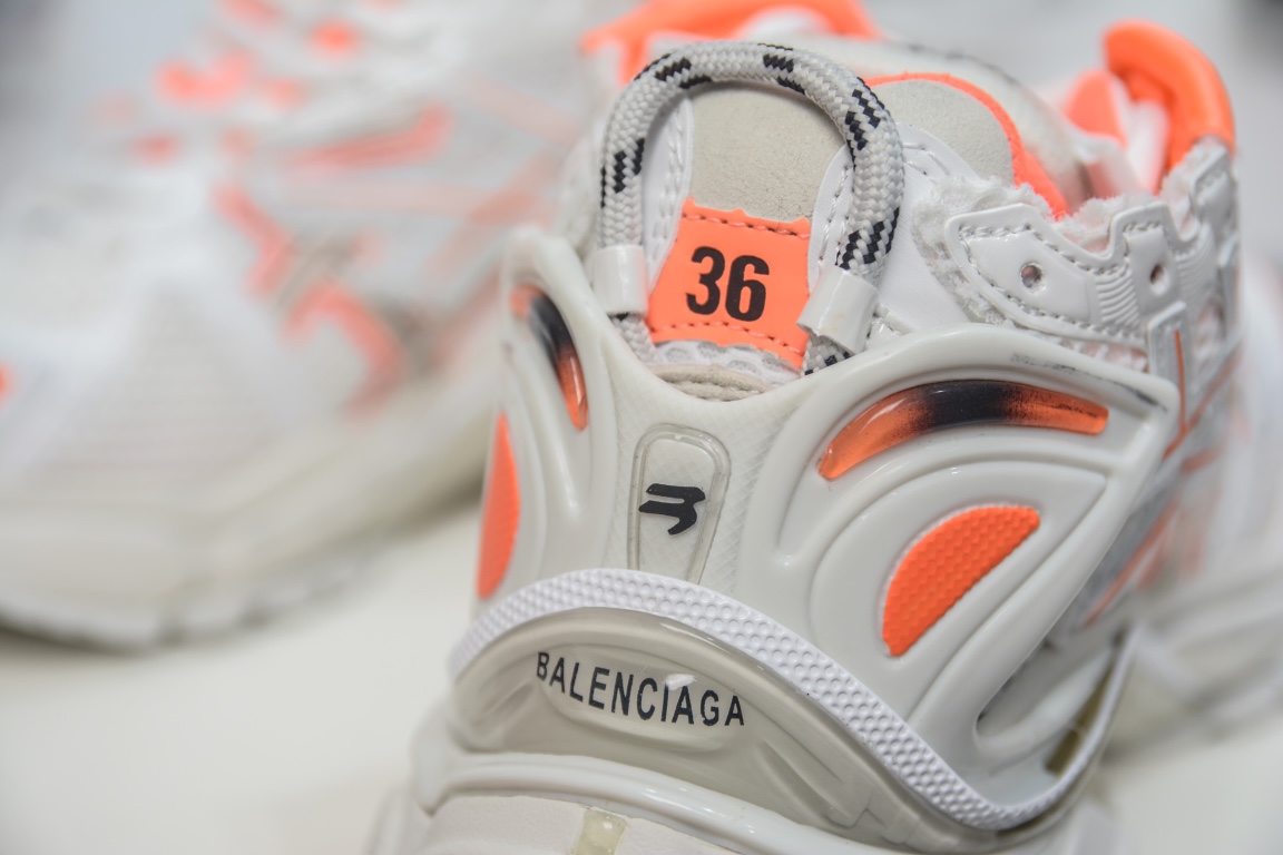 Balenciaga Runner Trainer in White Orange、mysite、Cacoeks