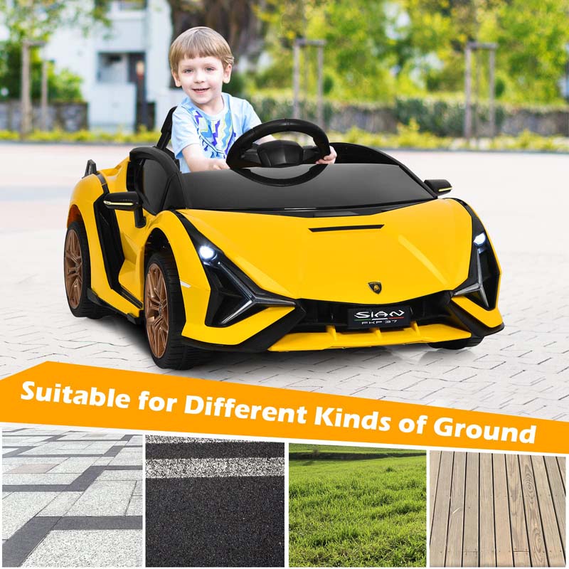 Eletriclife 12V Licensed Lamborghini Sian FKP 37 Kids Ride On Car
