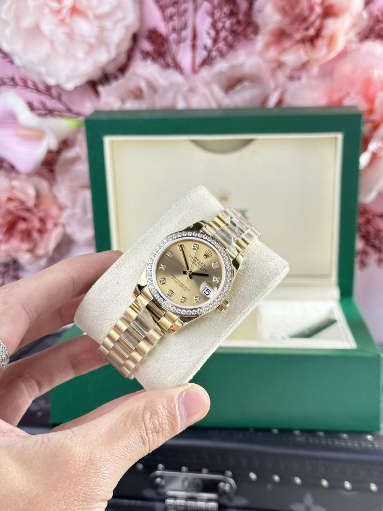 Đồng Hồ Rolex DateJust 278288 Replica 11 Nữ Mặt Số Champagne 31mm (1)